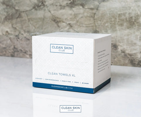 Clean Skin Club Clean Towels, Disposable Face Towelette, Facial Washcloth,  Ultra Soft